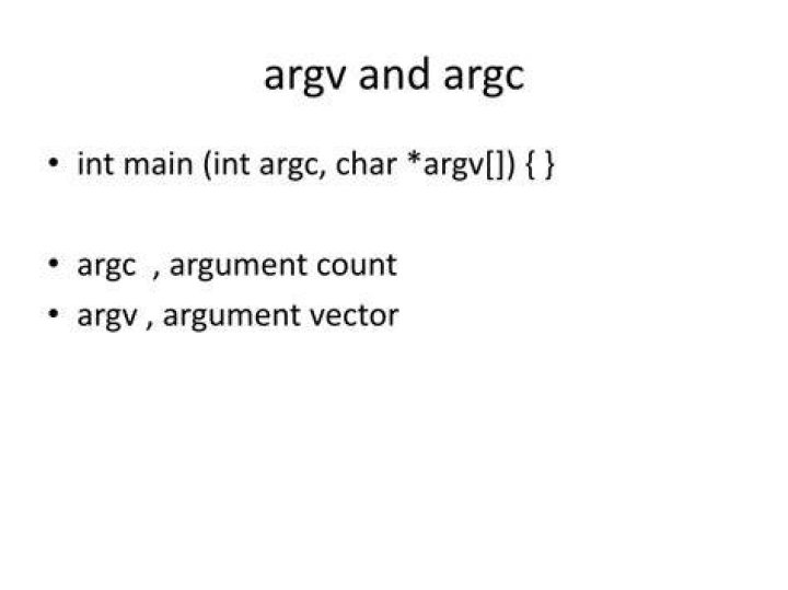 argv and argc