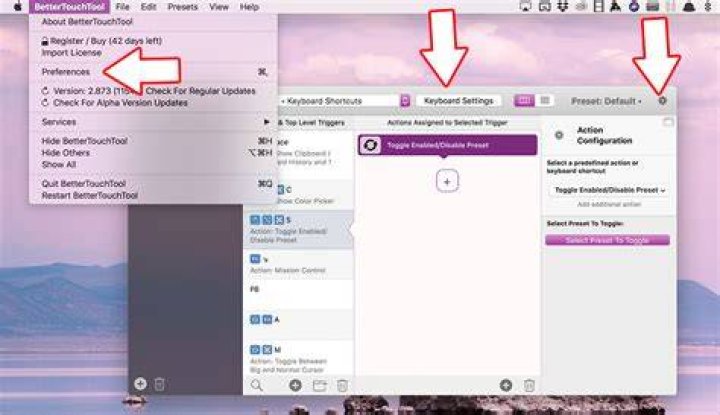 BetterTouchTool Settings