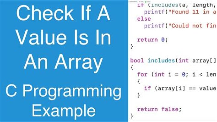 C - If value in array