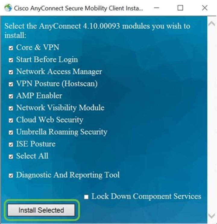 Cisco AnyConnect Secure Mobility Client service can not start on Windows 7 64 bit system