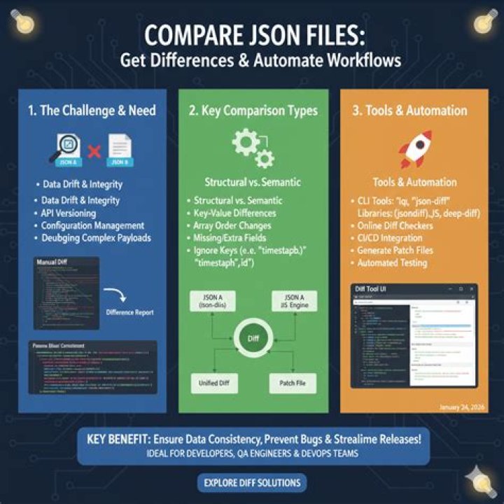 Compare two JSON Files and Return the Difference