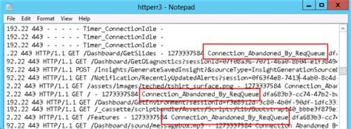 Connection_Abandoned_By_ReqQueue Problems