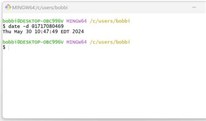 Convert date time string to epoch in Bash