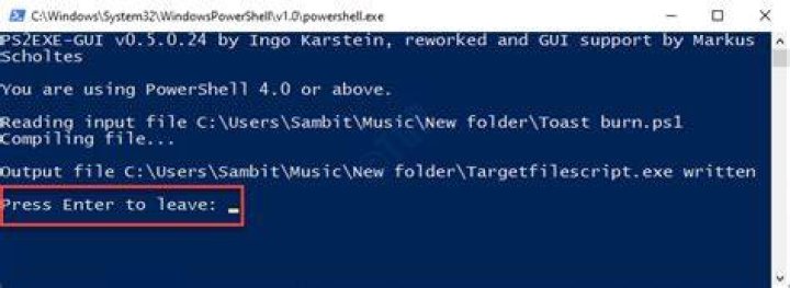 Convert PowerShell script to exe