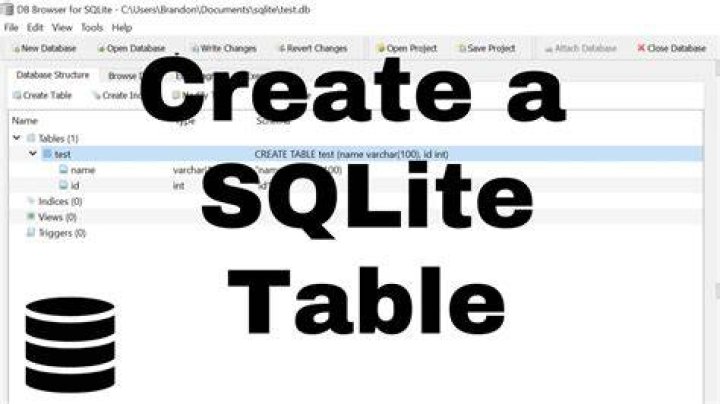 Create SQLite Database and table