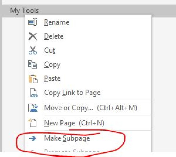 Create SubPage with OneNote API