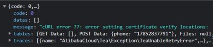 cURL error 77: error setting certificate verify locations