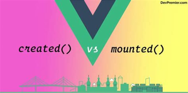 Difference between the created and mounted events in Vue.js