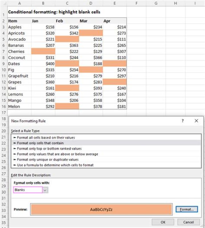 Don't make a blank cell in Excel if condition returns false
