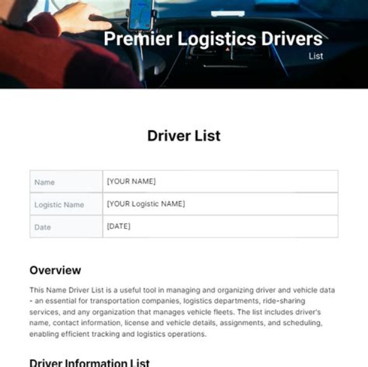 Driver list