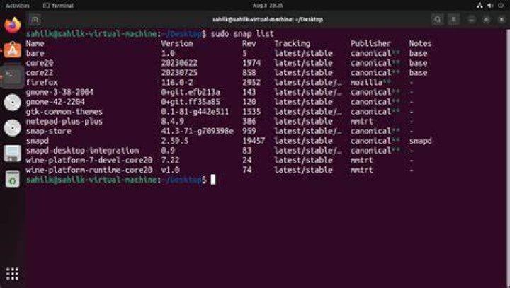 Error after installing packages with snap