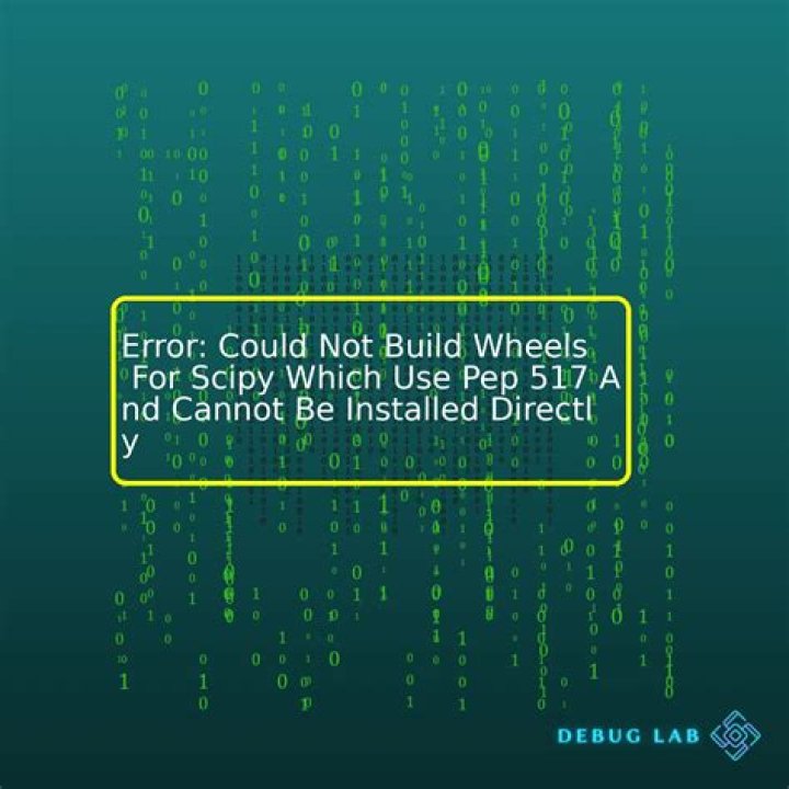 ERROR: Could not build wheels for scipy which use PEP 517 and cannot be installed directly