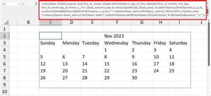 Excel 365, How to Fill a Calendar with Data from a Table