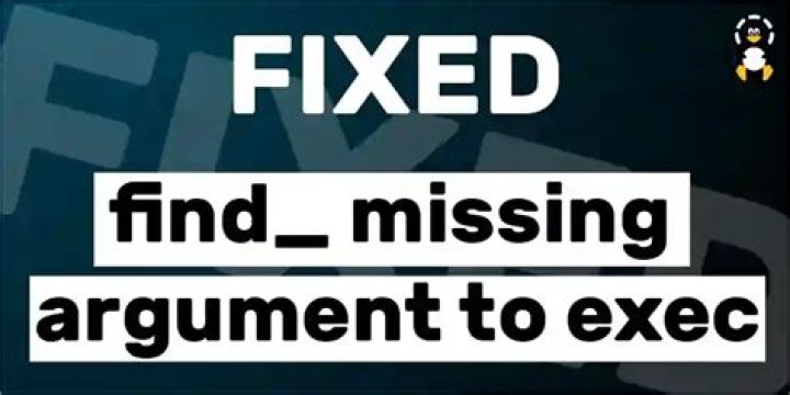 find: missing argument to -exec
