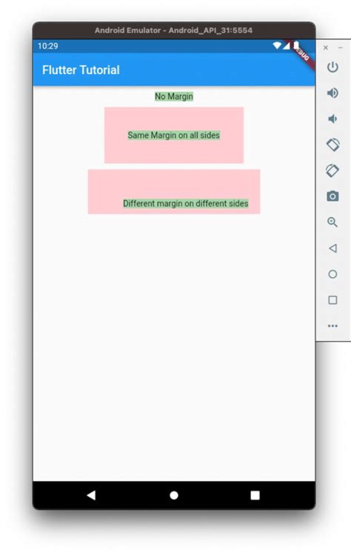 Flutter Layout Container Margin
