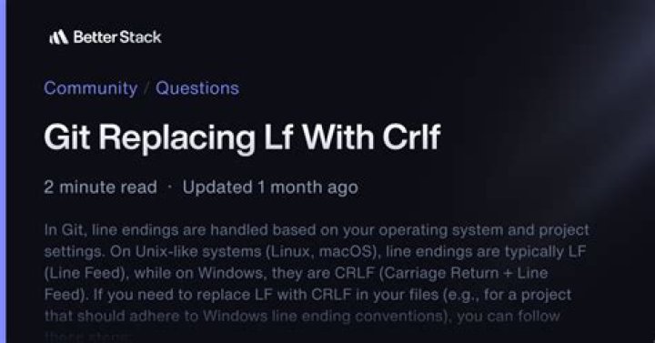 git replacing LF with CRLF