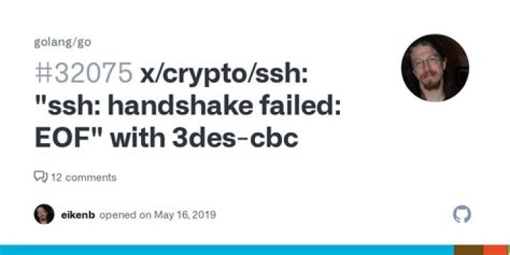 golang: ssh: handshake failed: EOF