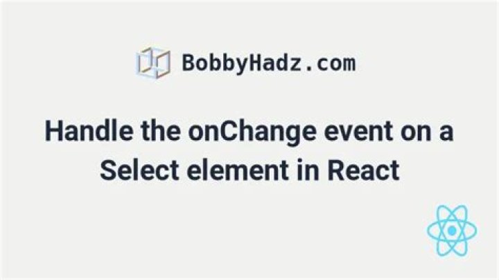 Handle the onChange event on a Select element in React