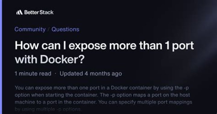 How can I expose more than 1 port with Docker?