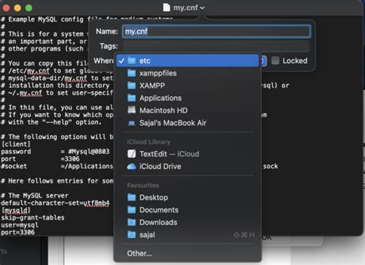 How do I find the MySQL my.cnf location