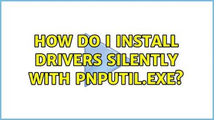 How do I install drivers silently with pnputil.exe?