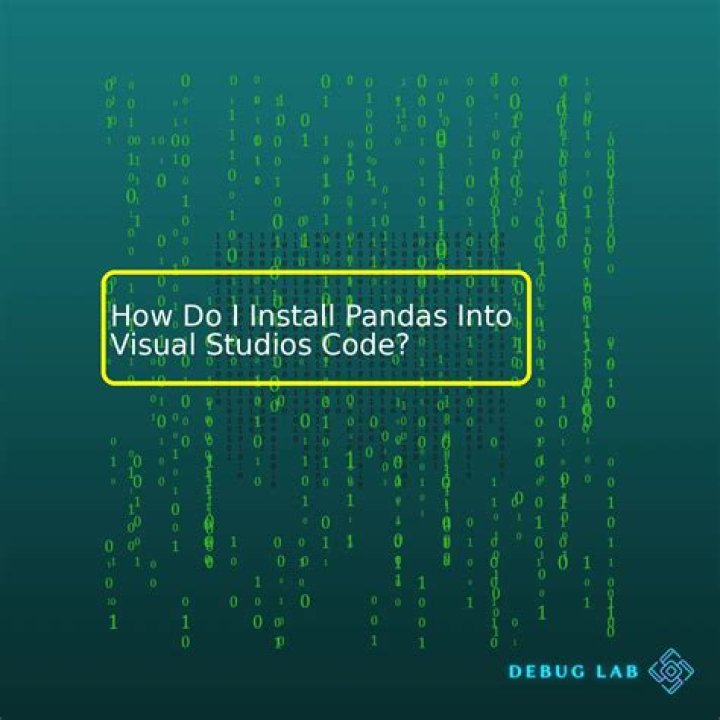 How do I install pandas into visual studios code?