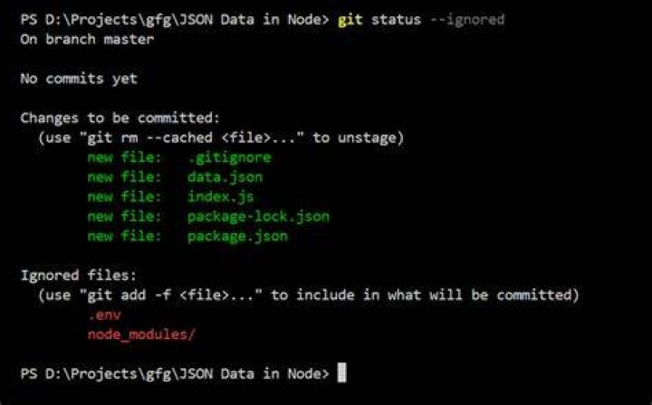 How do I select git ignore Node.js AFTER I've already created a repository?