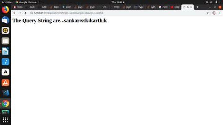How do you access the query string in Flask routes?