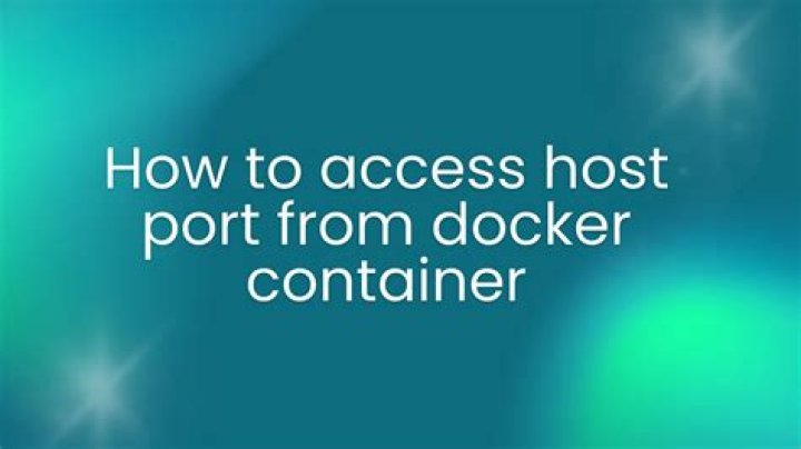 How to access host port from docker container [duplicate]