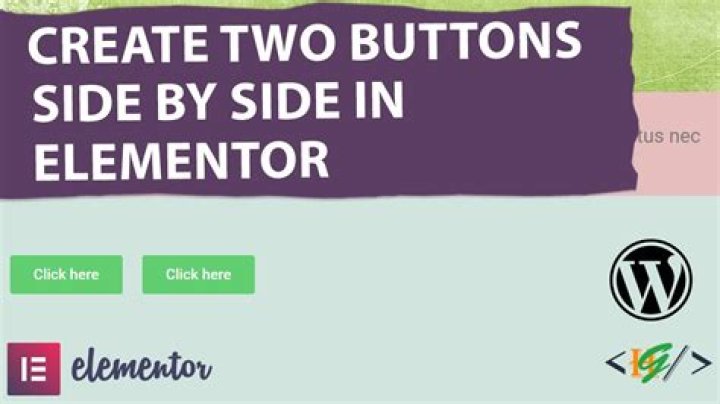 How to create two HTML buttons side by side