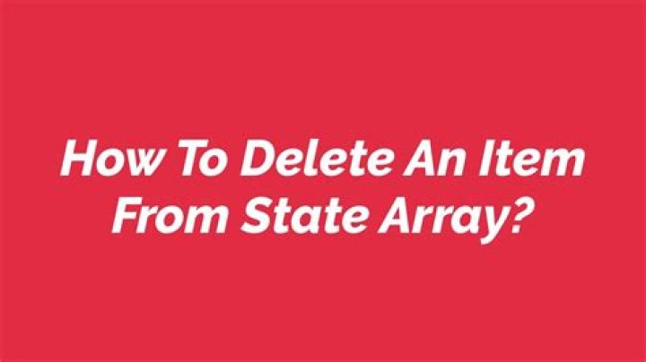 How to delete an item from state array?