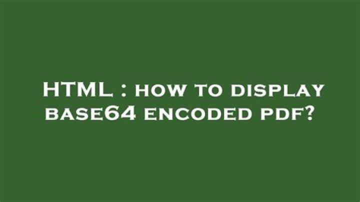 how to display base64 encoded pdf?