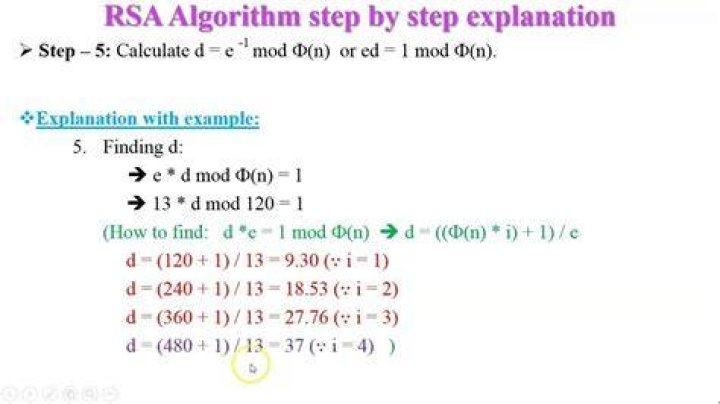 How to find d, given p, q, and e in RSA?