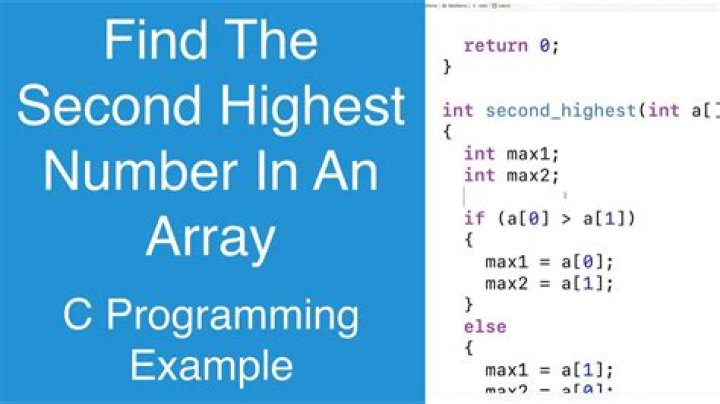 how to find highest and second highest number in an array without using max function