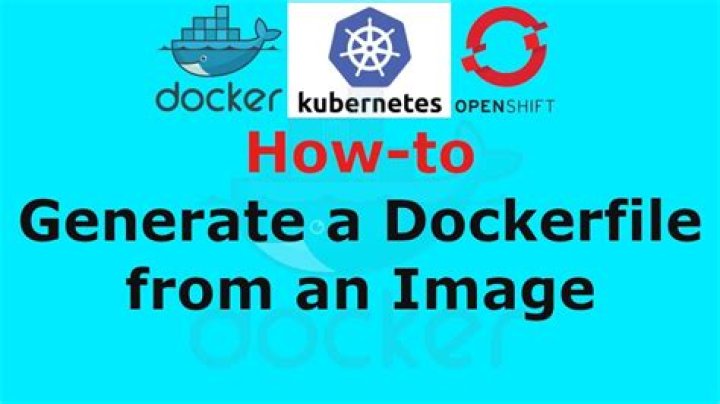 How to generate a Dockerfile from an image?