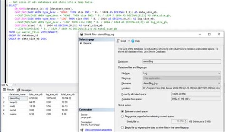 How to get size of mysql database?