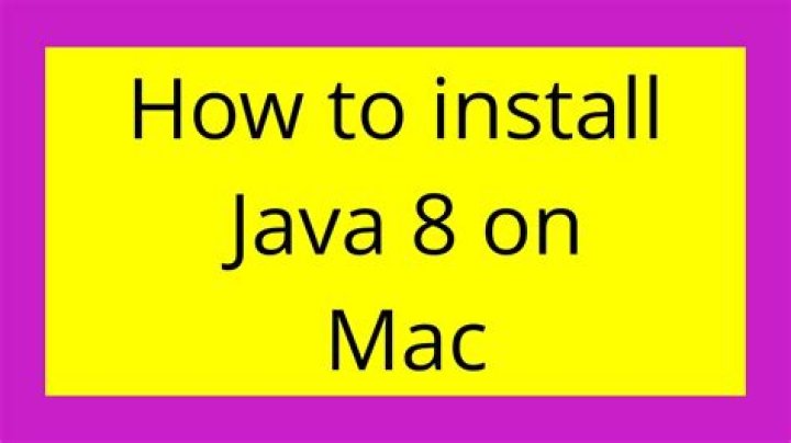 How to install Java 8 on Mac