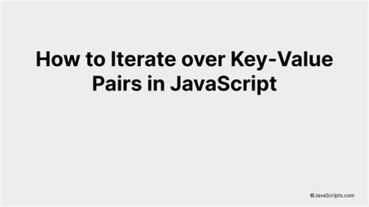 How to iterate (keys, values) in JavaScript? [duplicate]