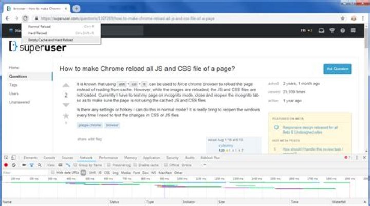 How to make Chrome reload all JS and CSS file of a page?