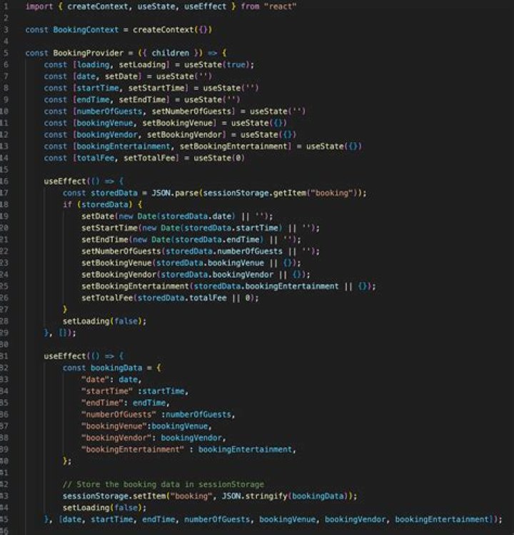 Initializing and using `sessionStorage` in React