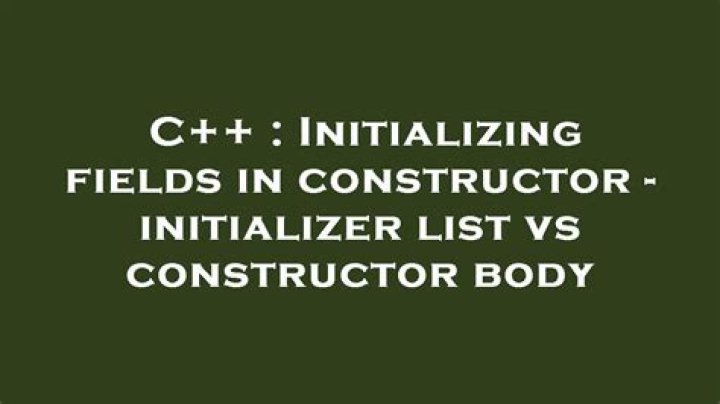 Initializing fields in constructor - initializer list vs constructor body [duplicate]