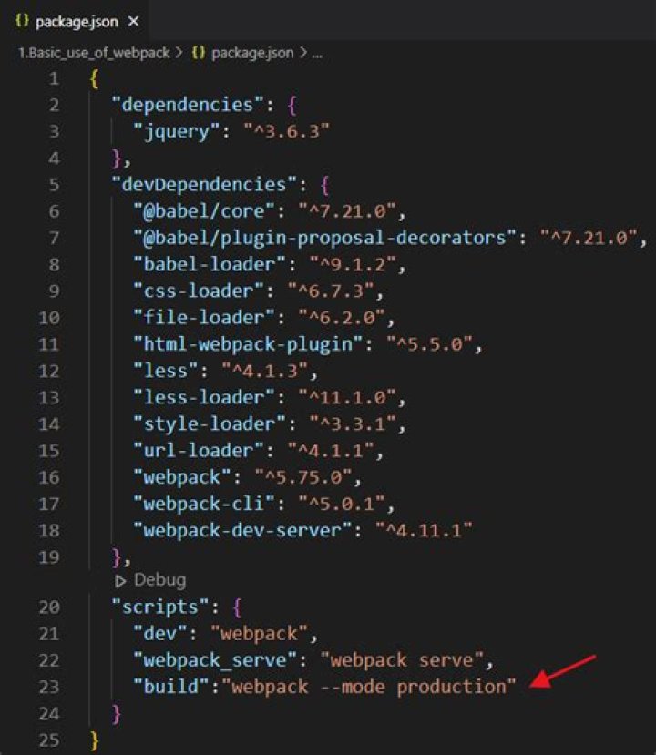 json-loader in webpack.config.js not working
