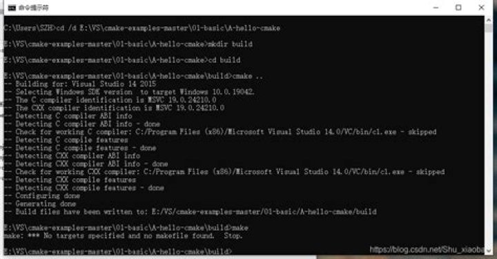 make *** no targets specified and no makefile found. stop