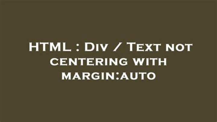 margin: auto is not centering