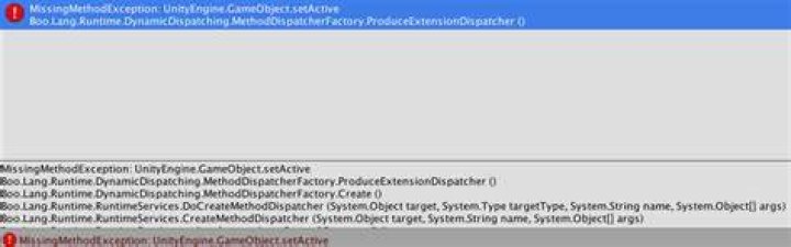 MissingMethodException : UnityEngine.GameObject.setActive