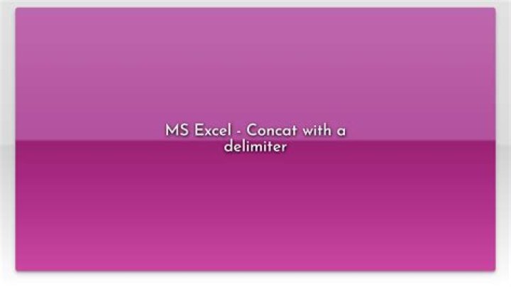MS Excel - Concat with a delimiter
