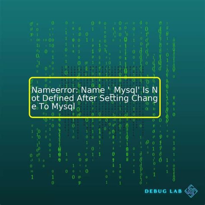 NameError: name '_mysql' is not defined after setting change to mysql