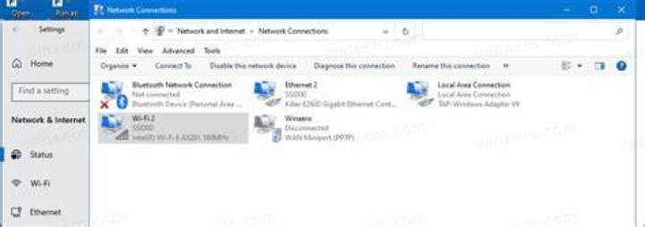 Network connections folder