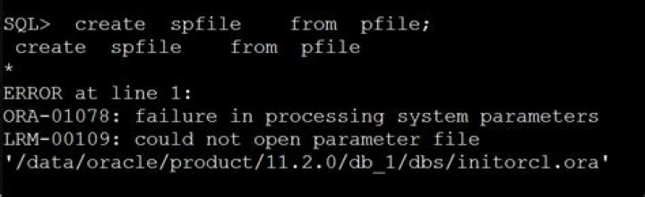 On startup of database it denies with error ORA-01078: failure in processing system parameters | LRM-00109: could not open parameter file?