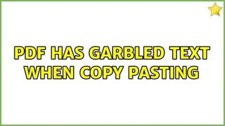PDF has garbled text when copy pasting